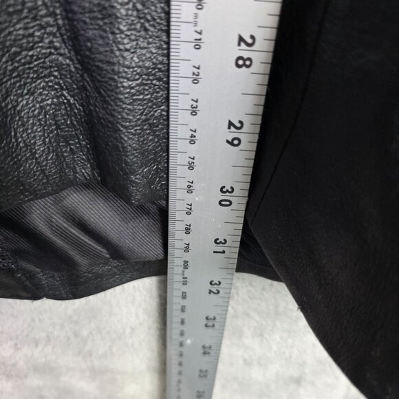 Mens Croft & Barrow Genuine Leather Black Jacket Blazer Lined 3-Button Size XL - Picture 6 of 7